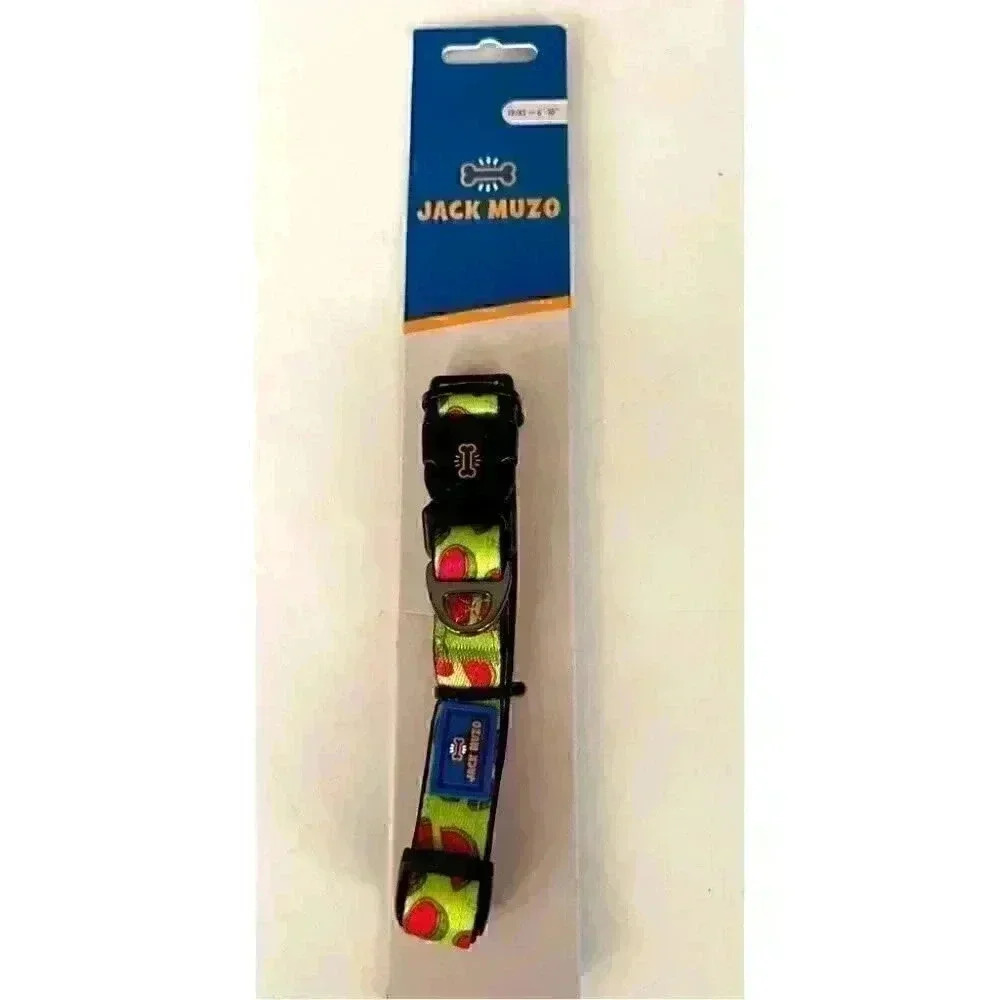 BNWT Jack Muzo Dog Collar Green with Watermelon Design Size XS 6”- 10”